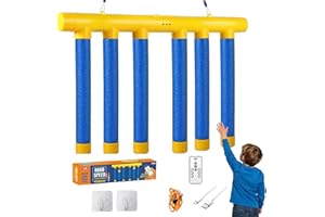 AURIVEE Juego de Palos Reflex，Entrenamiento Coordinación Mano-Ojo con Mando & 3 Niveles Velocidad - Desafío Electrónico Atrapar Palos para Niños Familia Fiesta Interior Exterior Diversión