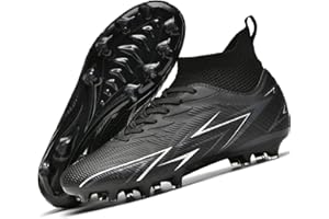 situkeke Chaussures de Football Hommes Crampons Enfant Spike Chaussure de Foot Garçon High Top Adolescents Chaussures de Sport Athlétisme Compétition