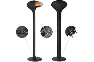 BONNA Electric Outdoor Heater Cover Waterproof, Electric Patio Garden Heater Covers 500D Windproof Anti-tear Oxford Cloth with Zipper and Adjustable Drawstring、180CM×65CM