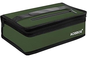 AOSBOS Mini Kühltasche Lunchtasche Herren Lunchbbox Klein Kühlbox Leicht Lunch Tasche Isoliertasche für Brotdose Lunchbag zur Arbeit Schule Wasserdicht Army Olive