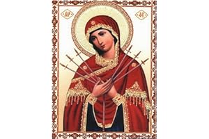 YSCOLOR Diamond Painting Kit Punto Croce Red Our Lady 5D Pittura Diamante Decorazione Domestica 2019 Ricamo Diamante Pieno Icone Religiose Artigianato 30X40cm