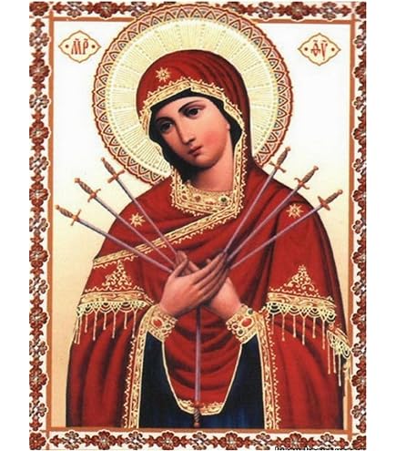 YSCOLOR Diamond Painting Mosaico Strass Ricamo Artigianato Religioso Icone Madonna Diamante Pieno Punto Croce 5D Pittura Diamante DIY Home Decor 30X40cm