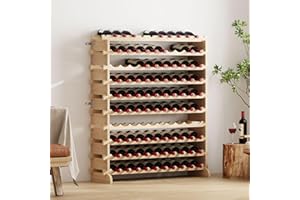 SogesHome Portabottiglie di Vino Organizer in Legno Porta bottiglie da vino Porta bottiglie e armadietti da vino per 100 Bottiglie per Vino da ripiano per Soggiorno Legno