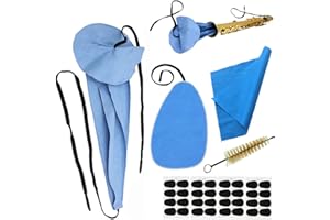 REMAGIC Alto/Tenor/Soprano Saxophone Cleaning Swab Kit, Microfiber Sax Cleaning Cloth for Alto Tenor Clarinet Flute and other Wind & Woodwind Strument, Clarinet Flute Trumpet Cleaning Kit, Mouthpiece Brush