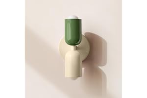 NIUNIAJ Applique Murale Intérieure 2 Flammes,Up Down Lampe Murale en Métal,applique murale E27,Lampe Murale Moderne pour Salon Chambre Couloir Balcon Escalier Restaurant bureau（Crème+vert）