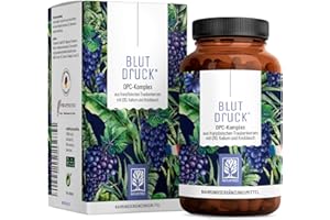 ‎NATURTREU NATURTREU® OPC Traubenkernextrakt hochdosiert 900mg Extrakt mit Q10, Kalium & schwarzem Knoblauch - Französische Trauben vegan - 90 Traubenkernextrakt OPC Kapseln hochdosiert.