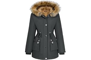 heekpek Women's Winter Hooded Jackets Warm Fleece Lined Ladies Long Coats Waterproof Windproof Parka Outerwear