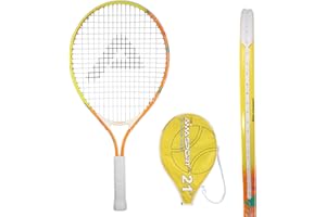 AMA SPORT - AT-X-Orange21-102C - Raquette de Tennis Junior 21 Pouces - pour Enfant 4 à 6 Ans - Légère et Facile à Manipuler - Apprentissage Débutant - Raquette Junior