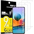 NEW'C 3 Pezzi, Vetro Temperato per Xiaomi Redmi Note 10 Pro, Note 10 Pro Max 4G, Pellicola Prottetiva, Senza Bolle, Durezza 9