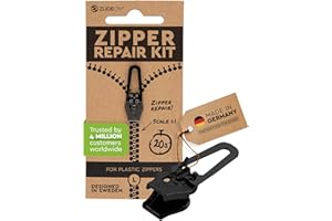 ZlideOn Cursore Cerniera Ricambio - Nero, Normale (L) - Cursori per Cerniere Lampo in Plastica (Disponibile in Varie Taglie)