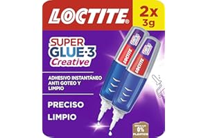 Loctite Super Glue-3 Creative Pen (pack de 2 tubos x 4 g), adhesivo transparente en forma de bolígrafo, pegamento instantáneo universal antigoteo, preciso y fácil de usar