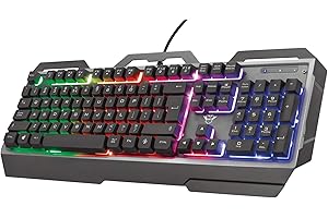 TRUST Gaming GXT 856 Torac - Tastiera da gaming in metallo con layout QWERTZ tedesco