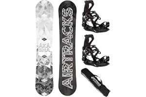 AIRTRACKS SNOWBOARD SET TAVOLA AKASHA WIDE ROCKER UOMO+ATTACCHI MASTER FASTEC+SACCA /NUOVI