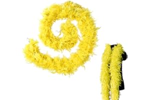 MORAINJAY Federboa,2 Meter 90g Feder Boas Flauschige Pute Federn Schal Damen,Federstola für Damen Kostüm Kleid Mädchen Tee Party,Federschal für Karneval Party,Kostüm Party