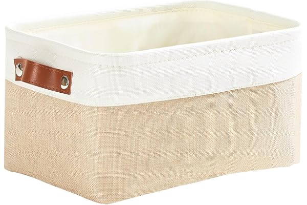 Mangata Paniers de Rangement Petit, Boîte de Rangement en Tissu pour sous-vêtements, Chaussettes, Jouets (Kaki, Small)