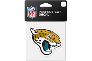 Wincraft NFL Jacksonville Jaguars 63049013 Perfect Cut Color Decal, 4" x 4", Black