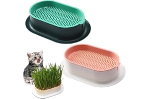 ZDNT 2PCS Cat Grass Seed Tray,Cat Grass Planter,Seed Sprouting Trays Catnip,Catnip Pot Plant Box,for Indoor Cats for Planting Cat Grass