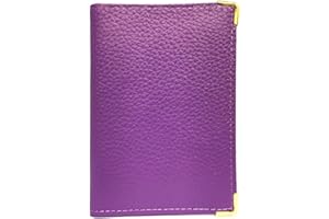 LOLUNA® - Porte Carte d'identité et permis de Conduire en Petit Format Compact, Fin et Plat, Cuir dans Plusieurs Couleurs (Violet)
