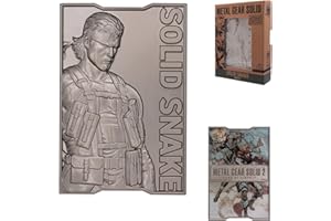 FaNaTtik Metal Gear Solid 2 Limited Edition Solid Snake Metal Ingot – oficjalnie licencjonowany towar, 5000 na całym świecie, stojak ekspozycyjny w zestawie