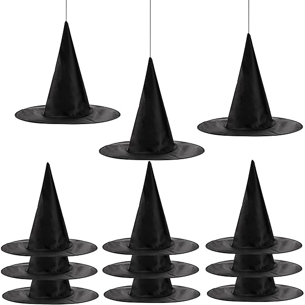 2 Stück Halloween Hexenhut Kostüm Set Mit Zauberstab - Hexenumhang Zubehör Für Party