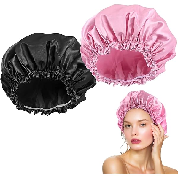 HSYTEK 5 Stück Wasserdichte Duschhauben Für Damen – Elastisch, Wiederverwendbar, 27 Cm, Blau, Ideal Für Reisen & Zuhause