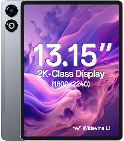 13 Inch Tablet with Case, Android 15, Large Screen 1200*1920 FHD