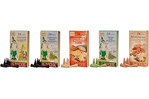 KALADIA Zestaw 5 świec kadzidłowych – mieszanka tradycji – jodła, kadzidło, zapach bożonarodzeniowy, marcepan, palone migdały – Made in Germany