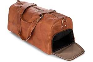 Berliner Bags Vintage Weekender Oslo, wasserdichte Reisetasche aus Leder, Duffel Bag, Sporttasche, Groß 50L, für Herren und Damen