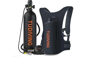 TUXING TUDIVING Mini Botella de Buceo de 2 l, pequeña Botella de oxígeno para Buceo, Mini Botella de Buceo con Tanque de oxígeno de 30 a 45 Minutos, Equipo de Buceo, Equipo de Buceo portátil S700 Plus