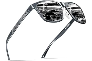 ATTCL Homme Lunettes De Soleil Polarisées Al-Mg métal Cadre Super Léger UV400 CAT 3 CE