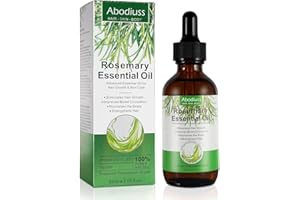 ABODIUSS 60ml Rosmarinöl für Haare und Kopfhaut, Rosemary Oil for Hair, Stimuliert Haarwachstum und Haaröl gegen Haarausfall, 100% Naturreines Rosmarin Öl für Hautpflege, Aromatherapie