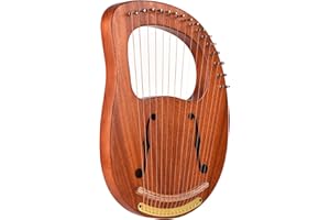 FUNFANG Lira WH-16 - Arpa a 16 corde, in legno, corde in metallo, strumento a corda in legno massello, con borsa per il trasporto, chiave per accordatura, corde di ricambio per pulizia e libro musicale