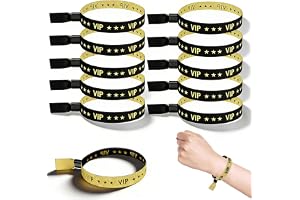 Floatdream 10 stycken VIP-tygarmband, festivalarmband, VIP Glitter-effekt, textilingångsarmband, entrélogotyp för olika aktiv