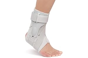 Chlffua Knöchelbandage Sprunggelenkbandage, Einstellbar Fußbandage Sprunggelenk Fußgelenkstütze mit PE Board Stark Stabilisierung Fußgelenkbandage mit Klettverschluss für Knöchel Damen Herren(L)