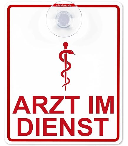 Kiwistar Magnetschild ‚Arzt Im Dienst‘, 30 Cm Neongrün – Magnetisch Für Auto, Tür & Metallflächen