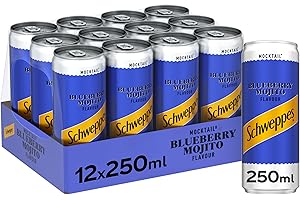 Schweppes Can Blueberry Mocktail 250 ml (Pack of 12)