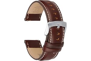 CORROPELLE Leather Watch Straps Quick Release, Elegant Top Grain Leather Watch Strap Bands Replacement for Men and Women, Watches and Smartwatch, Choice of Width 18mm 19mm 20mm 21mm 22mm