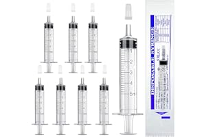 winbest Strzykawka 5 ml, 32 sztuki, indywidualne opakowanie, plastikowa strzykawka z nasadką, strzykawka z tworzywa sztucznego, bez igły, wielokrotnego użytku, do pomiaru i dozowania płynów, karmienia