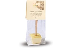 ESTHER CONFISERIE Esther Schokoladenstick weiße Schokolade | Heisse weiße Schokolade 1 St. | Trinkschokolade in Milch auflösbar | kleine Geschenkidee in der kalten Jahreszeit oder zu allen Anlässen wie Geburtstag, Muttertag oder Weihnachten
