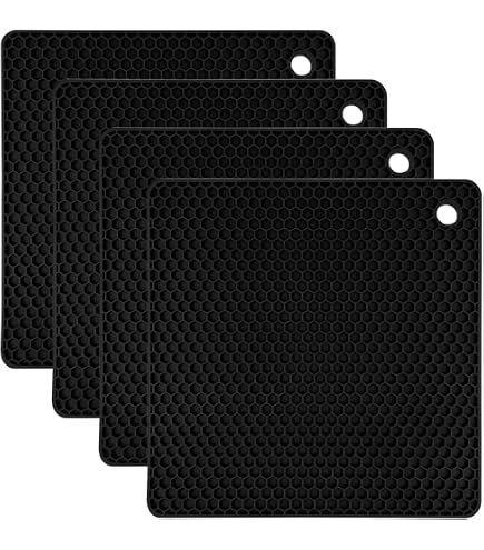 Luxshiny 4 Presine Manopole Silicone Antiscivolo Per Pentole E Padelle, Protezione Termica Universale
