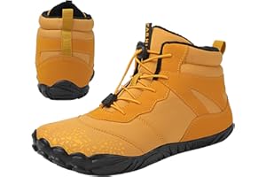TEDIOUS Barfußschuhe Winter für Herren | Winter Wasserfest Barfussschuhe für Herren Damen | wasserdichte Barfuß Schuhe Winter Sneaker Herren Gefüttert | Outdoor Winterbarfussschuh Barefoot Shoes Men & Women