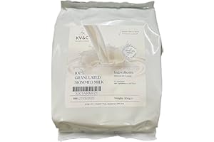 KV&C - 500g Fine Granulated Powder Skimmed Milk The Convenient Powdered Alternative to Fresh Milk for Cooking | Baking | Drinking | Vending (1 x 500g Bag)