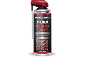 ‎WERKXHELD WerkXheld Keilriemenspray 400ml | Hochleistungs-Riemenspray für Auto, Industrie & mehr | Verlängert Lebensdauer von Keilriemen | Schnelle Wirkung & Geräuschreduzierung