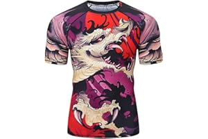 LAFROI CLY08 - Maglia a Compressione da Uomo a Maniche Corte UPF 50+, Uomo