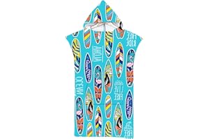 LOMTRATS Serviette en Tissu à séchage Rapide, Cape de Surf, Serviette à Langer, Peignoir à Capuche avec Poches pour Femmes et Hommes, Natation, Plage, Surf, plongée à la Maison, Bain