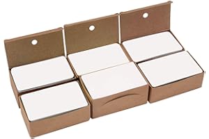 LEZEVN Berolle 600 Pieces Blank Kraft Paper Cards Business Cards DIY Flash Cards Gift Message Card, White Color