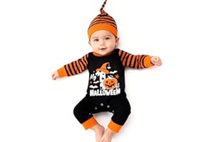 Hifot Deguisement Citrouille Bébé Déguisement Halloween Bébé Nouveau-né Combinaison Bebe,Costume Citrouille Bebe Deguisement Halloween Enfant Costume Carnaval