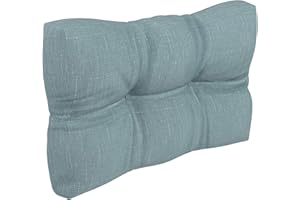 POKAR Cojín-Respaldo aconchadas (Lateral) 60x40x12cm para Europalés/Europalet, cojín para jardín o terraza, para sofá de paletas DYI, Interior y Exterior, sin palés, Azul