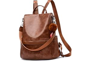 ECOTISH Anti-robo Mujer Mochila de Cuero de pu mochila de Bolsa de mano Mochilas Casual Bolsa de viaje Messenger Bag Backpack