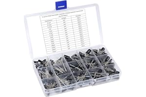 ARCELI 300pcs 15Value Electrolytic Capacitor Range 0.1uF to 470uF Capacitor Assortment Kit